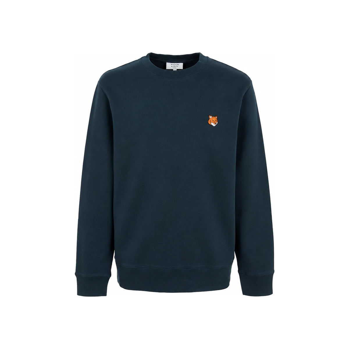 Maison Kitsune Fox Head Regular Sweatshirt Men’s Navy Cotton PM00303 KM0340 0413