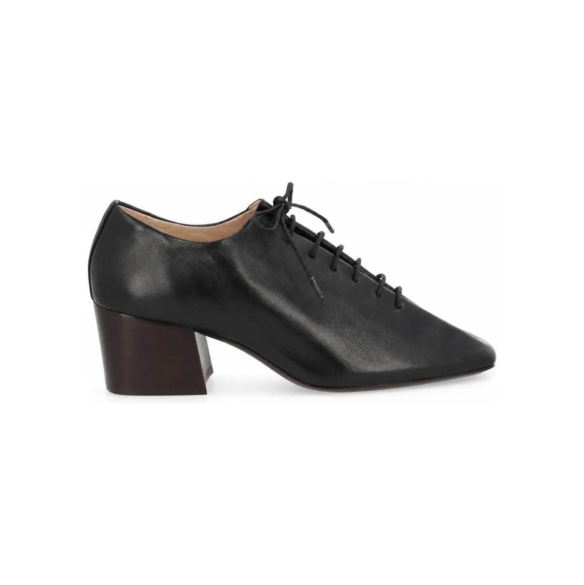 Lemaire Women’s Black Leather Lace-Up Derby Shoes