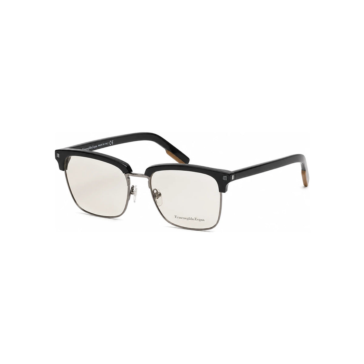 Zegna Half Rim Acetate Optical Eyeglasses UV Protection Lens EZ5139 001