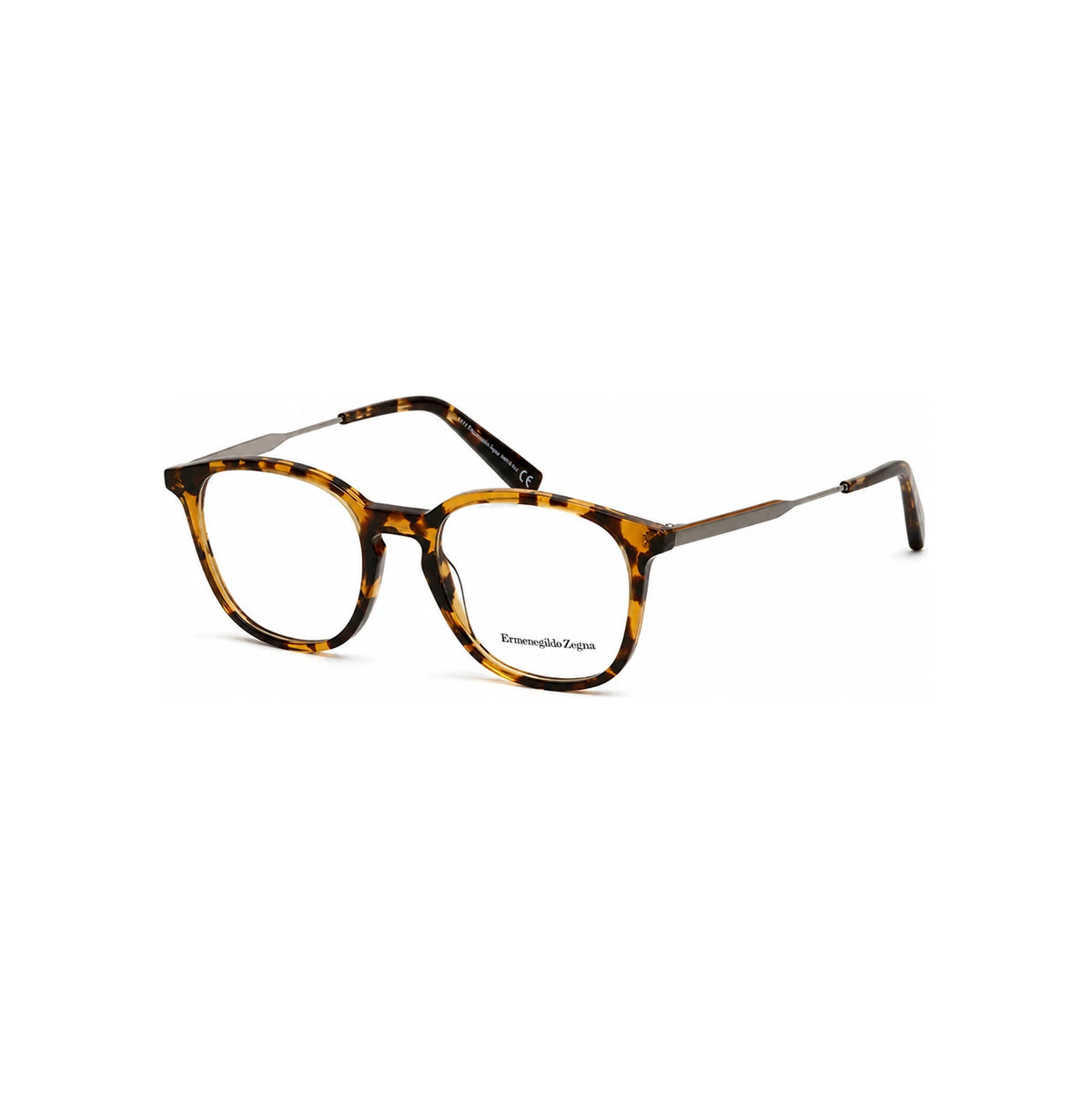 Zegna Havana Acetate Full-Rim Eyeglasses Unisex EZ5140 056