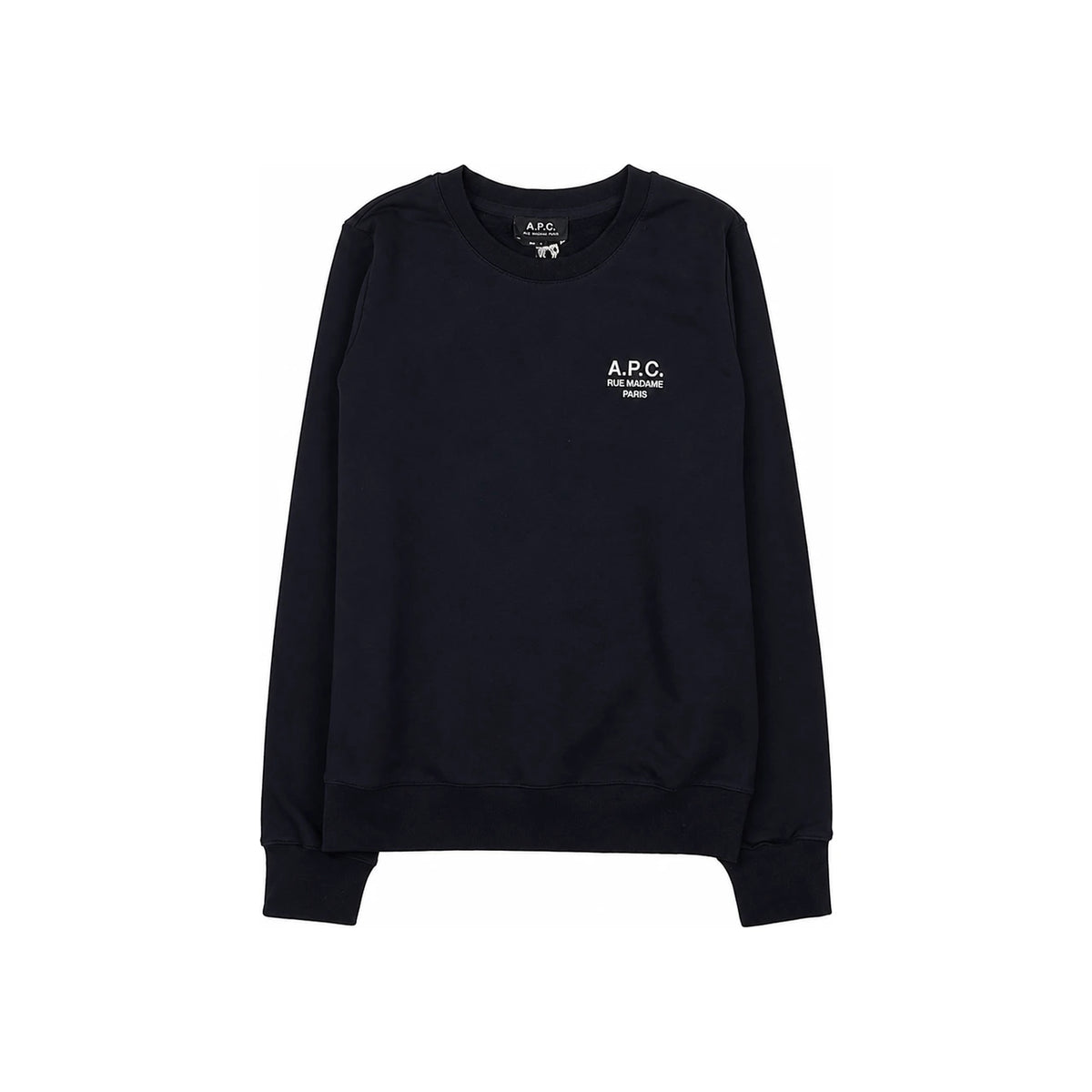 A.P.C. Logo Embroidered Sky Black Sweatshirt Women’s