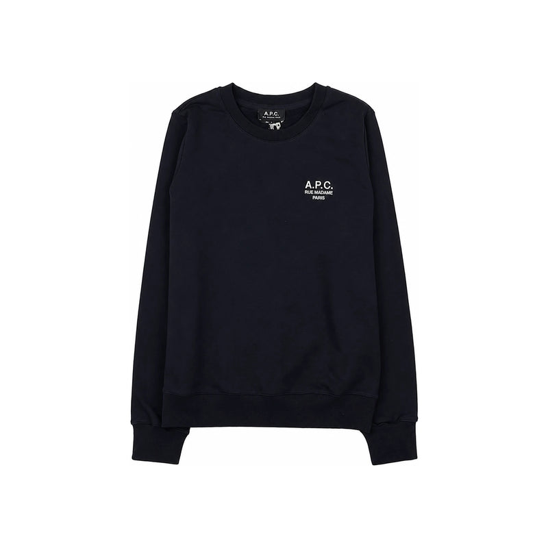 A.P.C. Logo Embroidered Sky Black Sweatshirt Women’s