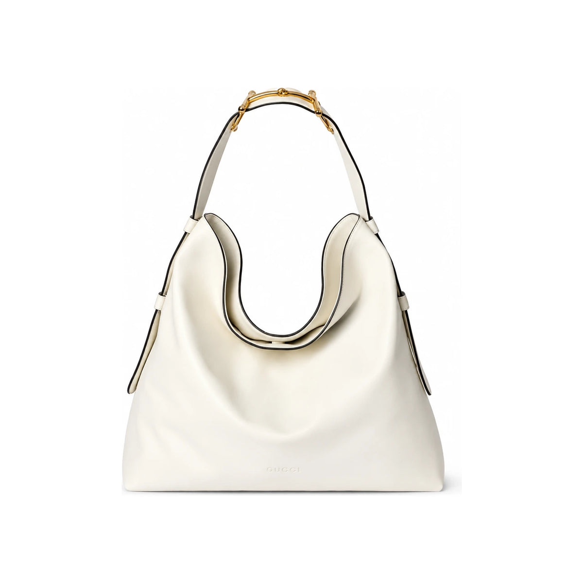 GUCCI Leather Shoulder Bag Brown