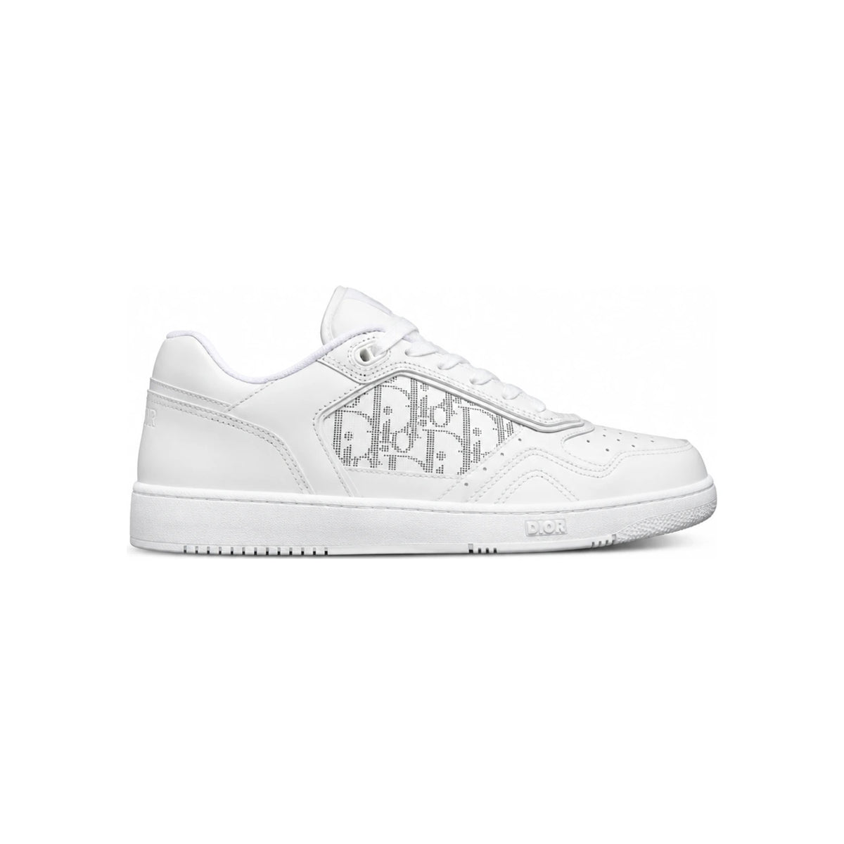 DIOR White Calfskin Oblique Galaxy Leather B27 Uptown Low-Top Sneakers
