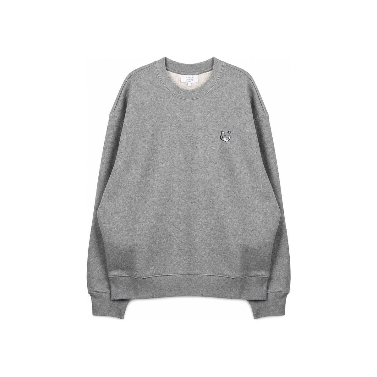 Maison Kitsune Fox Head Patch Sweatshirt Melange Gray Men’s