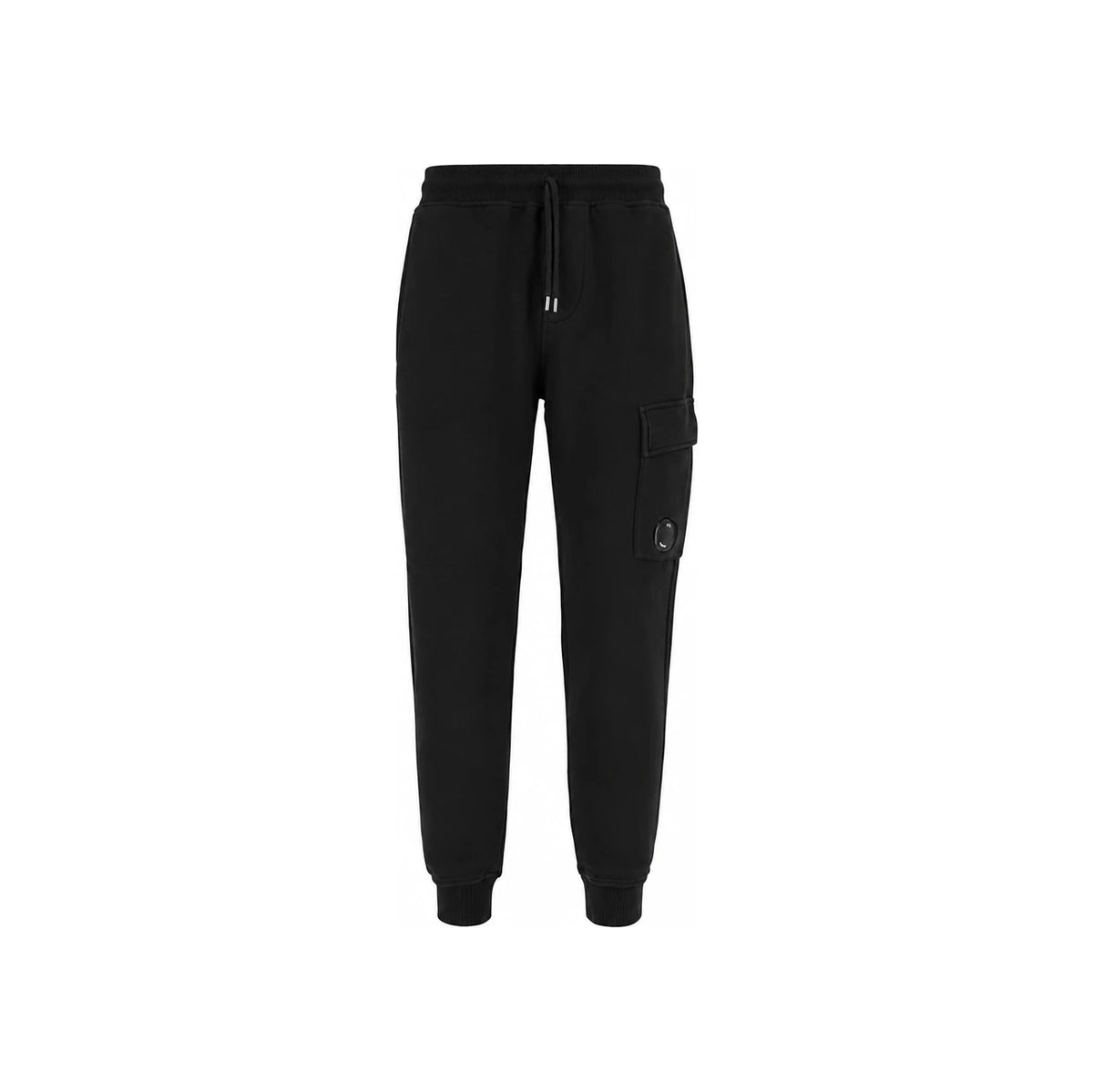 CP Company Men’s Lens Logo Cargo Jogger Sweatpants Black