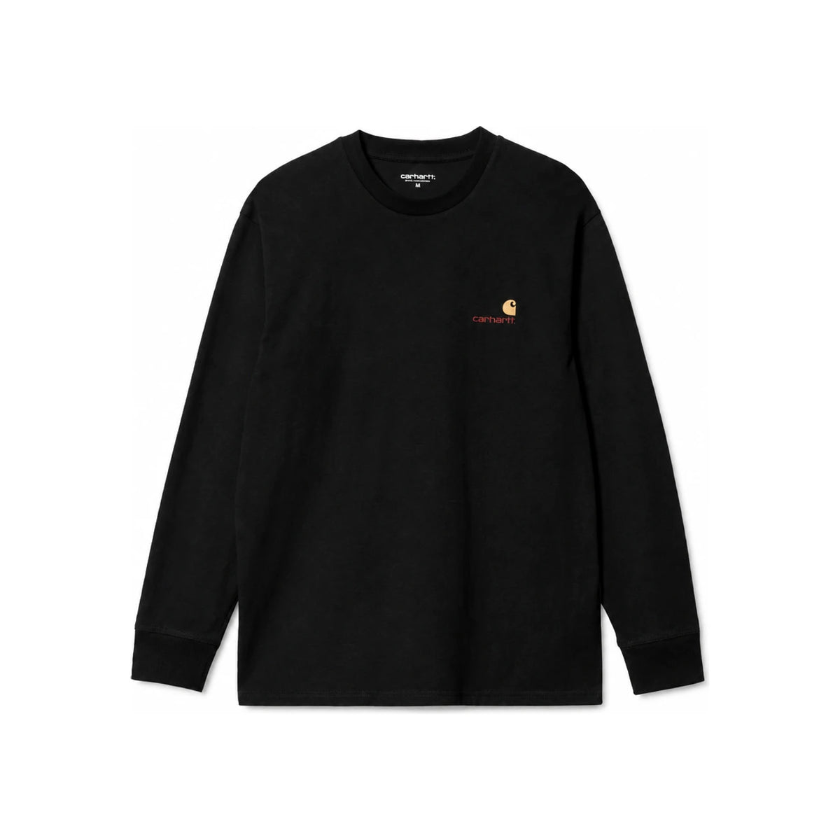 CARHARTT WIP American Script Long Sleeve T-Shirt Men Navy Cotton