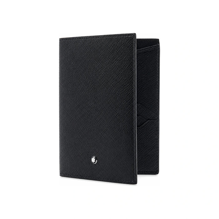 Montblanc Sartorial Black Leather Passport Wallet for Men