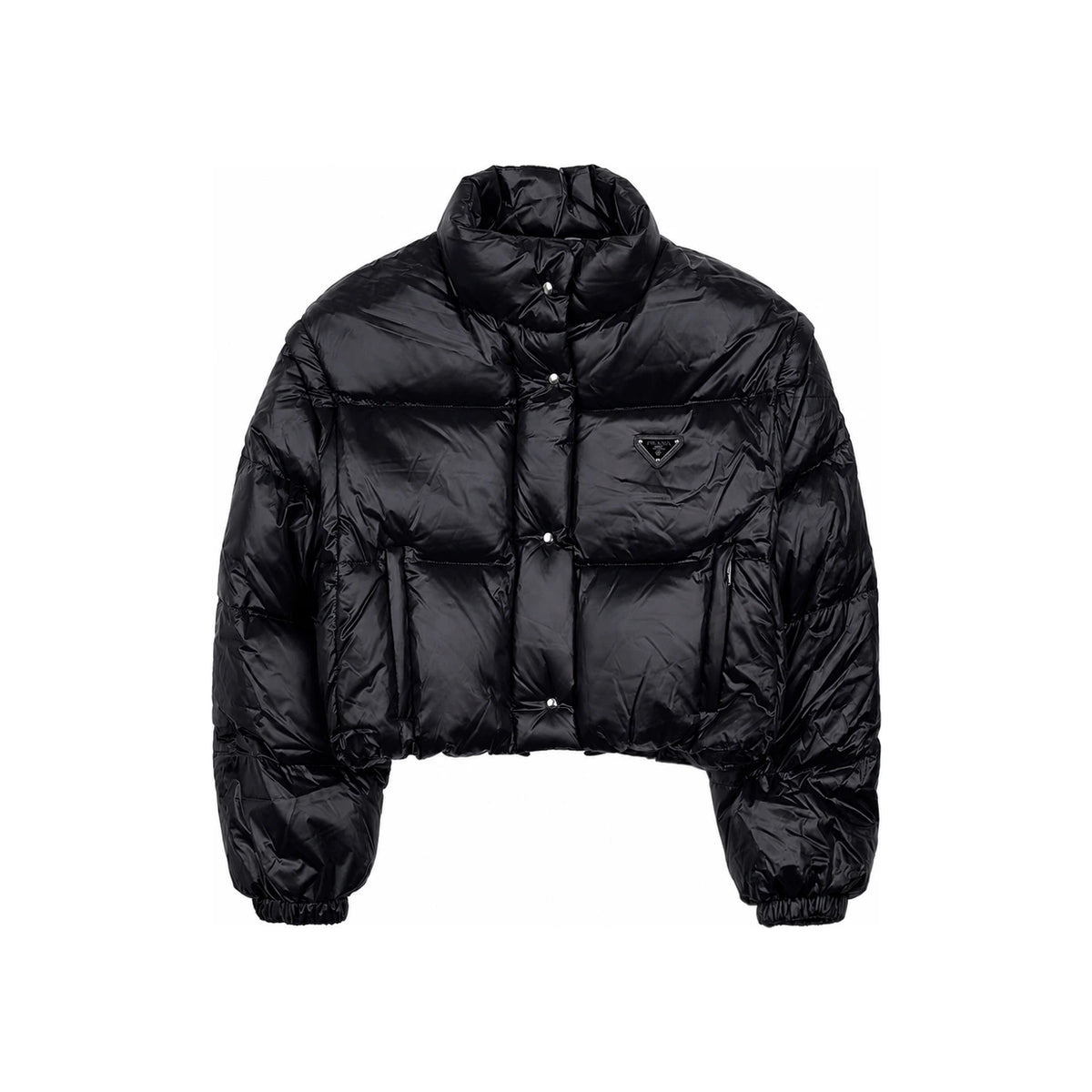 PRADA Re-Nylon Convertible Down Puffer Jacket Black Women