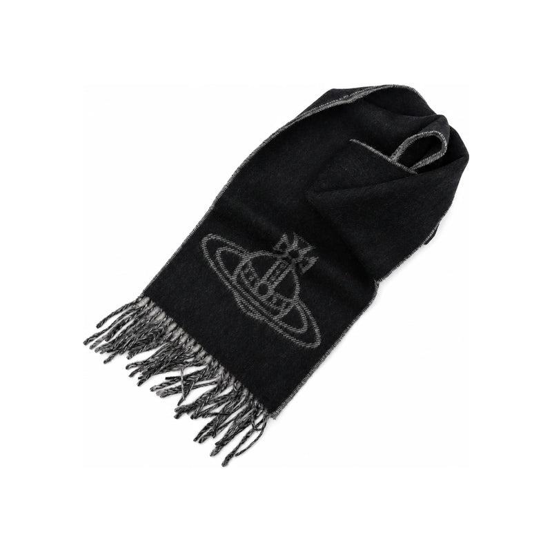 Vivienne Westwood ORB Single Two-Tone Black Scarf