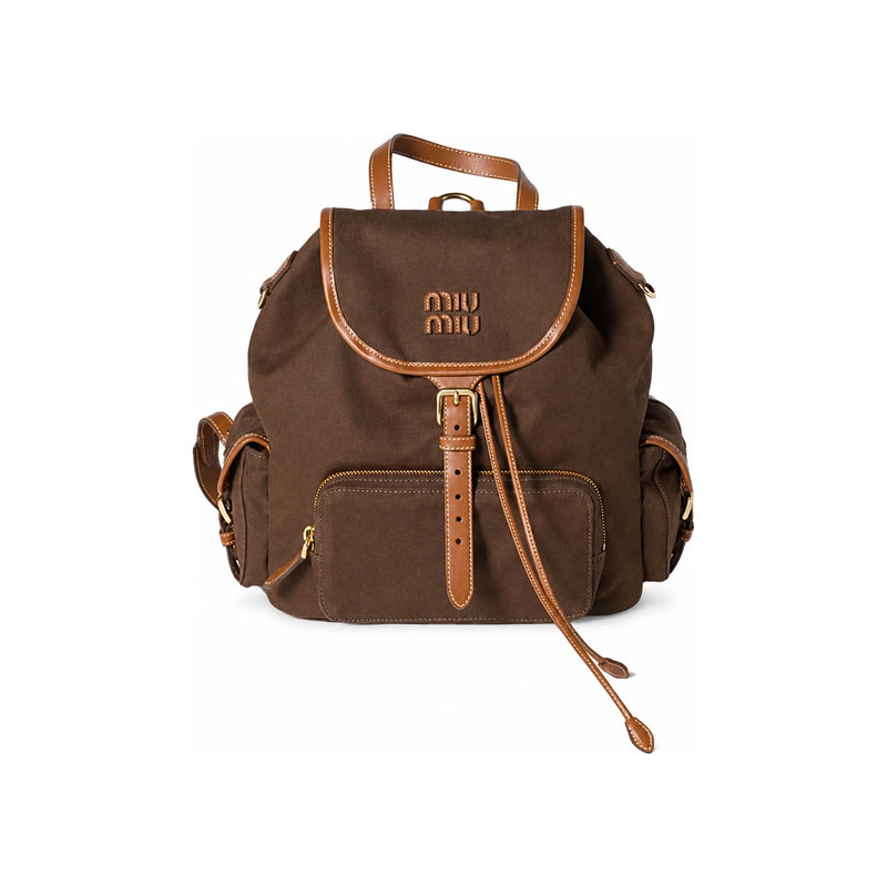 Miu Miu Canvas Leather Women’s Backpack