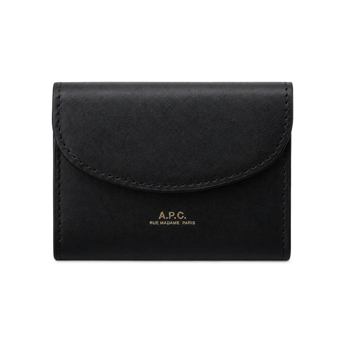 A.P.C. Leather Card Holder Unisex Wallet Black PXAWV F63349 LZZ BLACK