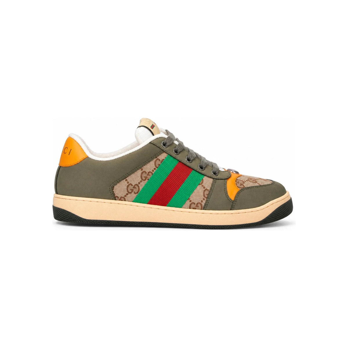 GUCCI GG Logo Web Screener Men’s Low-Top Sneakers 838984 HVKI0 9750