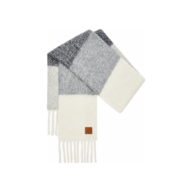 LOEWE Women’s Alpaca Wool Scarf Muffler Gray