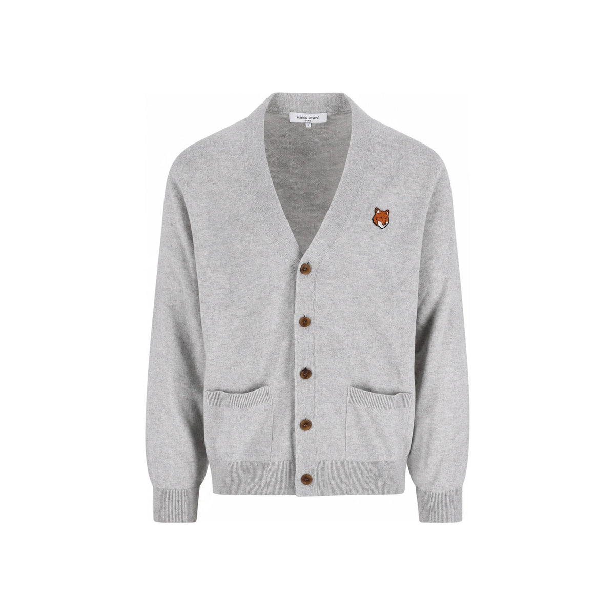 Maison Kitsune Fox Head Logo Wool Cardigan Men