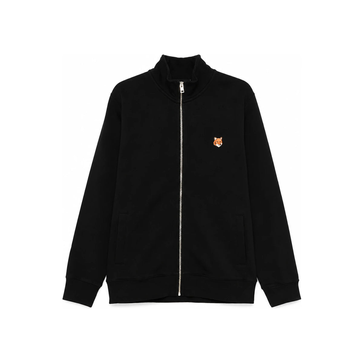 Maison Kitsune Fox Head Zip Hoodie Men’s Grey Cotton PM02134 KM0340 P199
