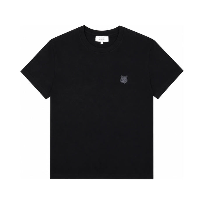 Maison Kitsune Fox Head Patch Short Sleeve T-Shirt Men White Cotton