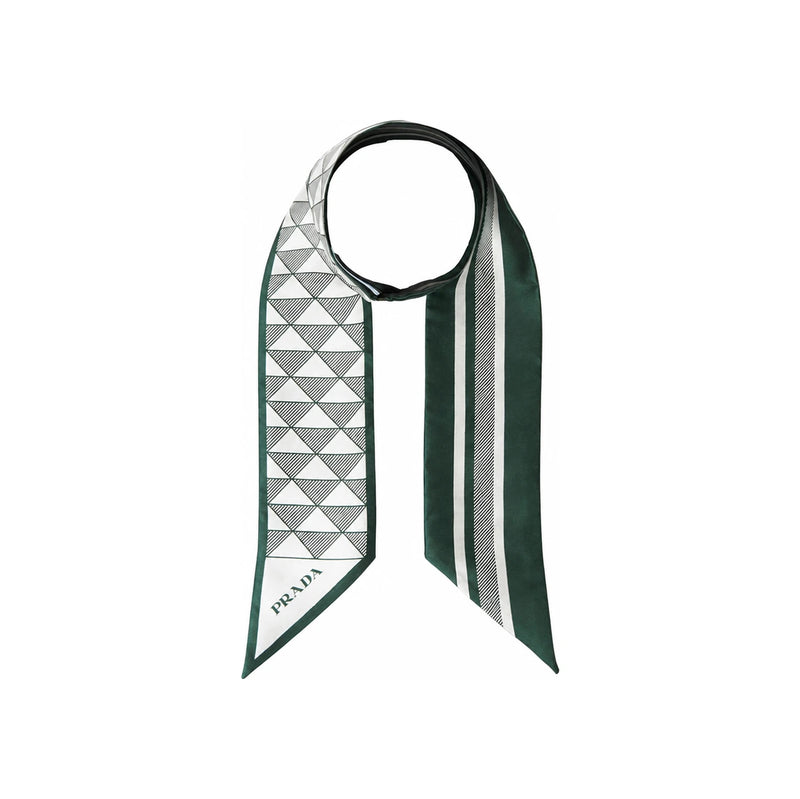 PRADA Women’s Jacquard Silk Tie Scarf 1FF008 2C81 F077U 1