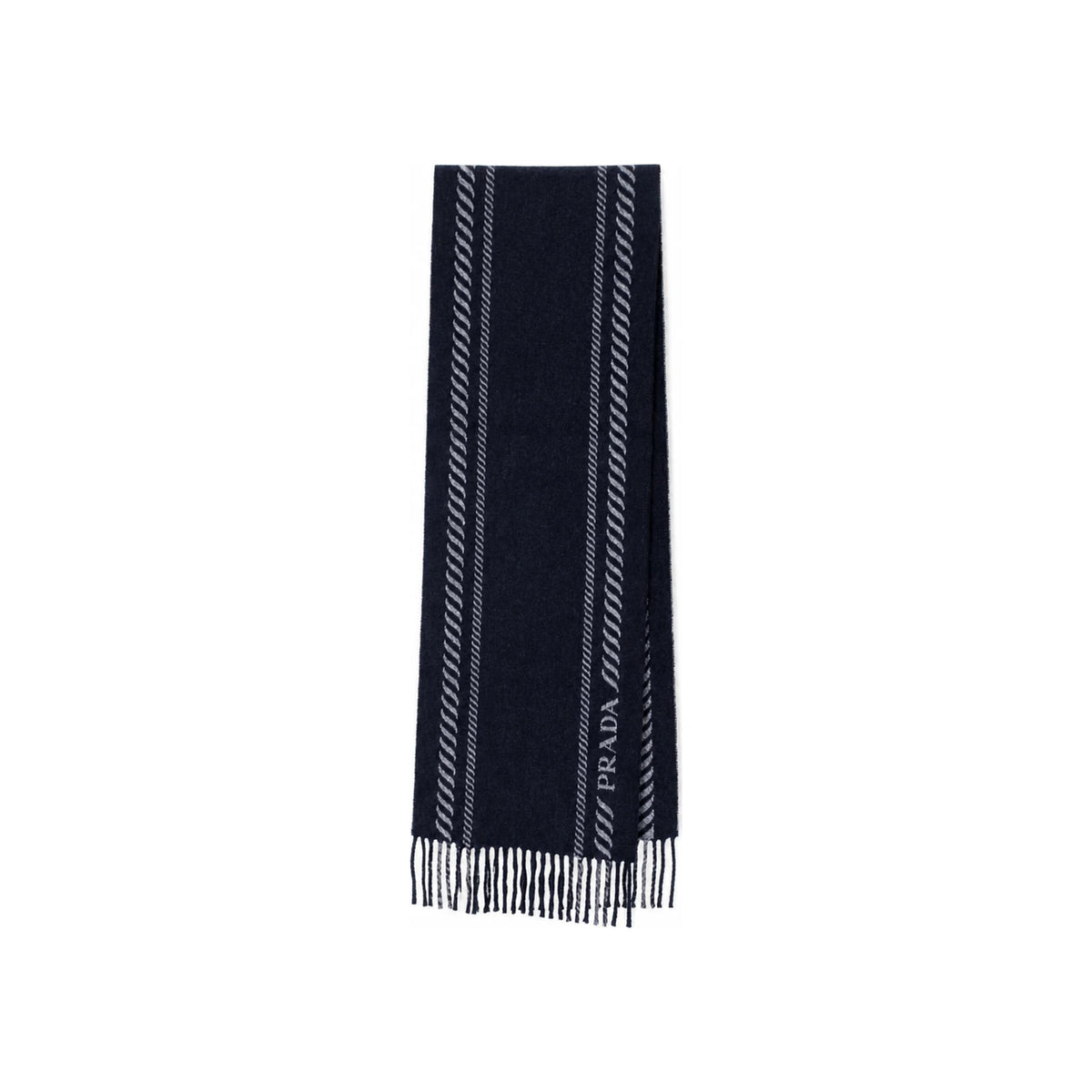 PRADA Logo Wool Cashmere Blend Men’s Scarf 2FS114 2HJ5 F0008