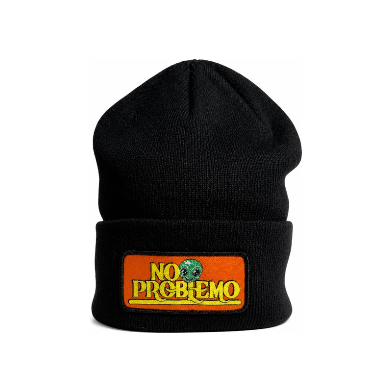 NO PROBLEMO Sticker Patch Beanie Black Unisex