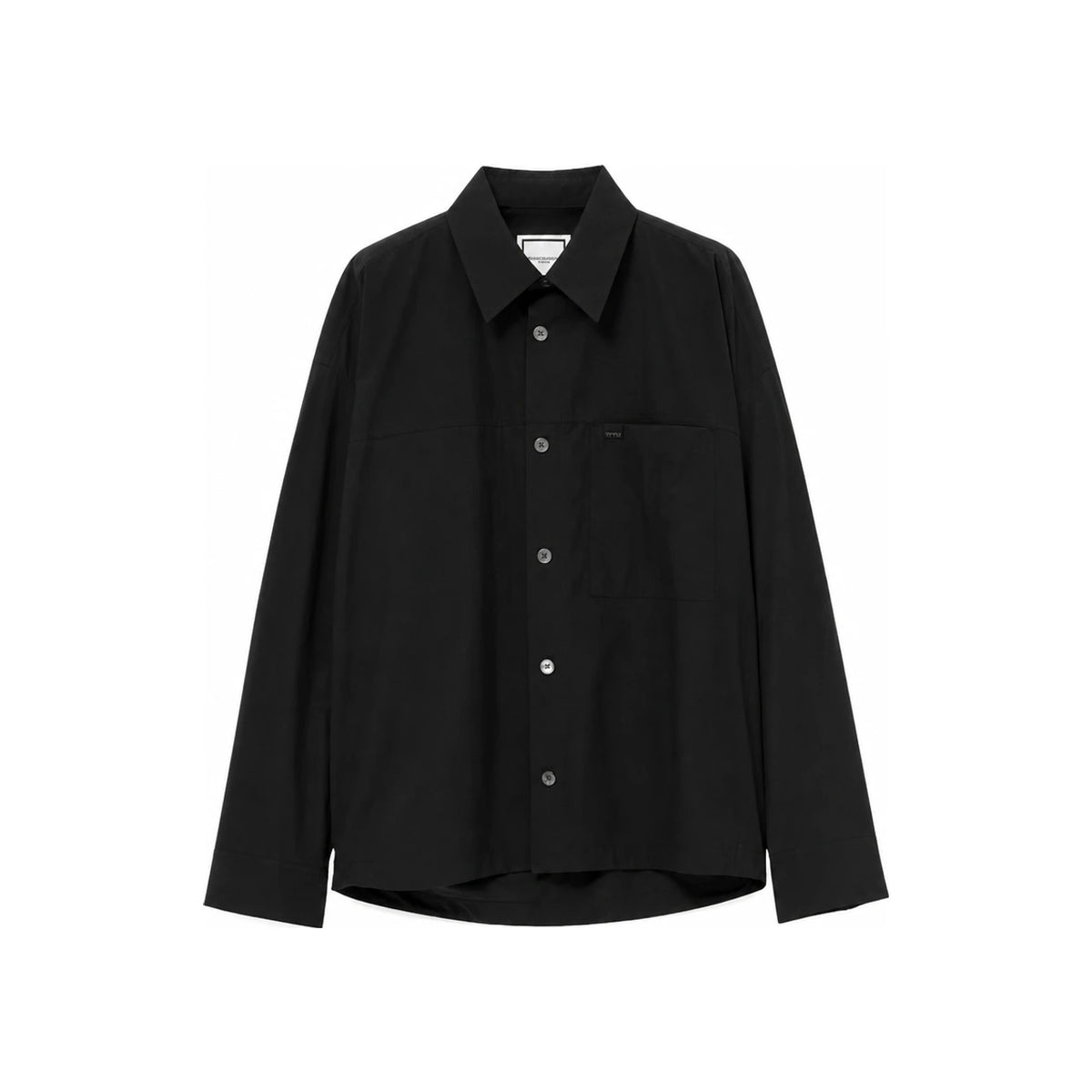 WOOYOUNGMI Black Cropped Square Long Sleeve Shirt W253SH05 866B