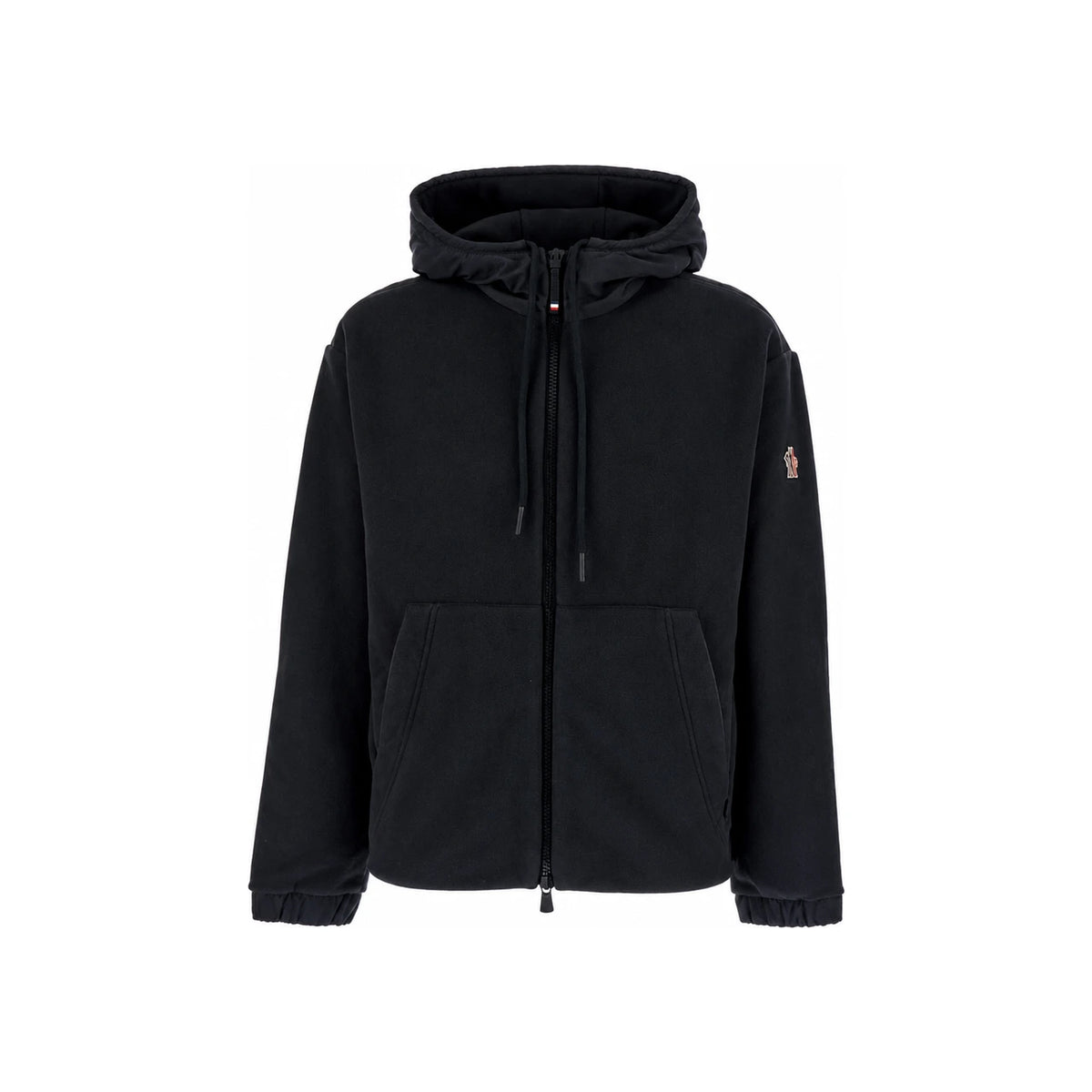 Moncler Grenoble Fleece Maglia Hooded Zip Jacket Black Men