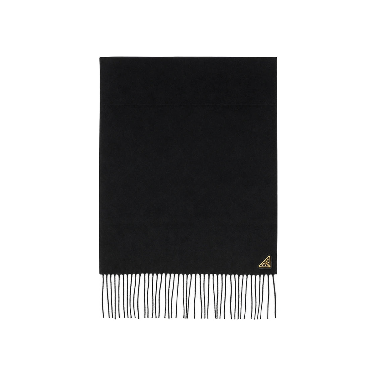 PRADA Logo Silk Cashmere Fringe Scarf 1FS065 2COP F0632