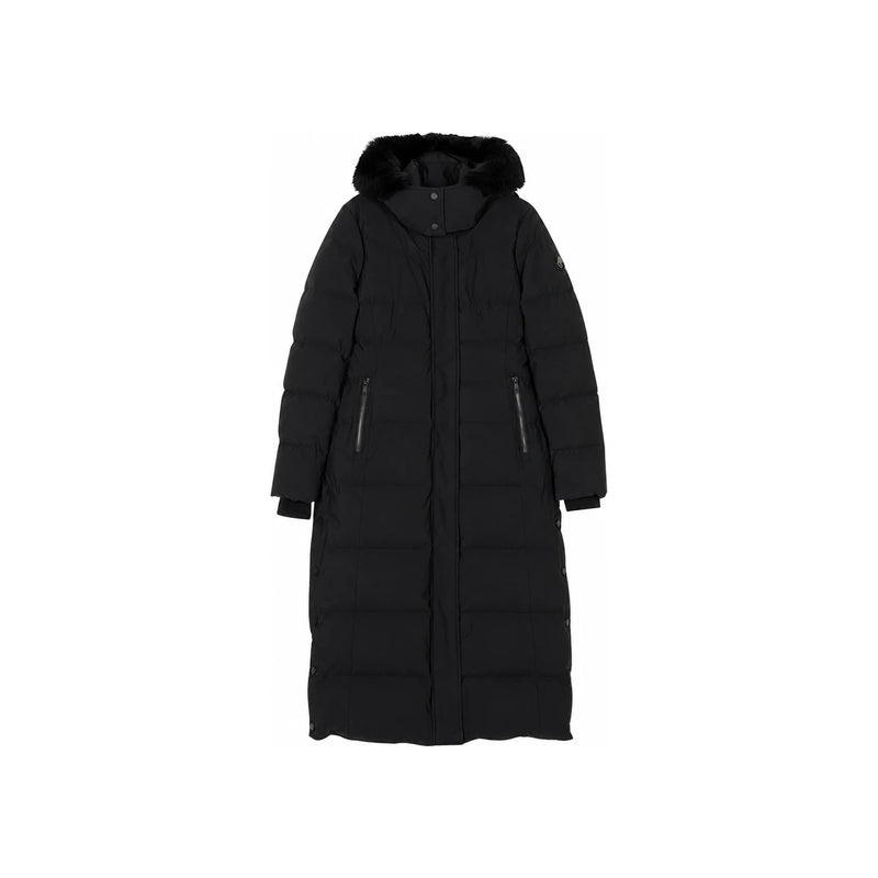 Moose Knuckles Shearling Trim Long Down Puffer Jacket for Women M35LP227S 305