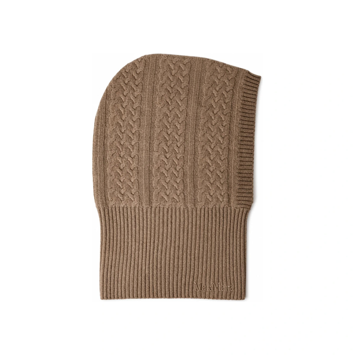 Max Mara Cashmere Monogram Balaclava Beanie for Women 2524576012600 016