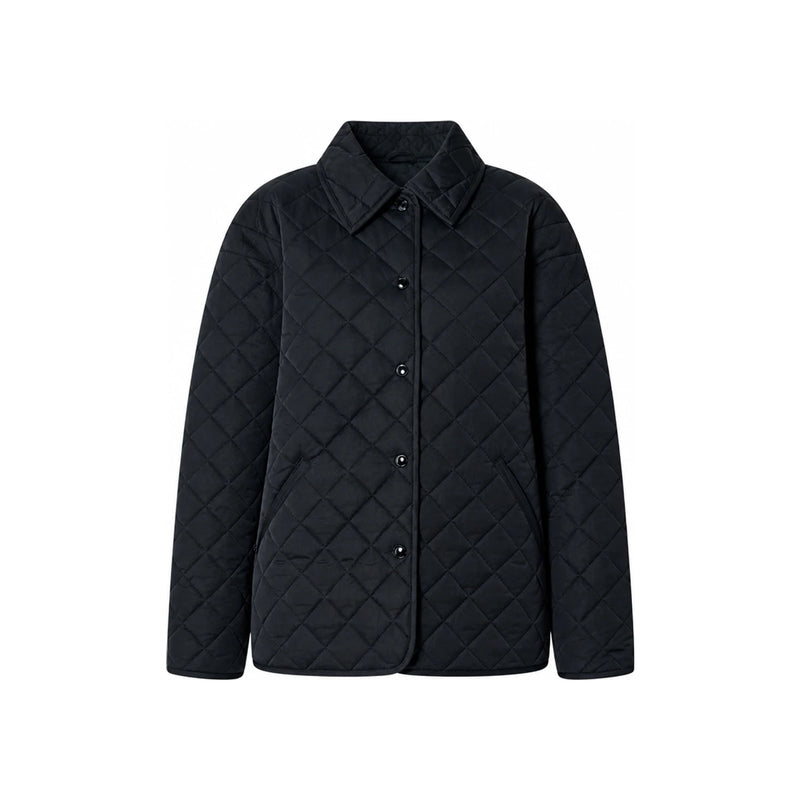 Toteme Collared Quilted Jacket Black Women’s 254 WRO0200 FB0351
