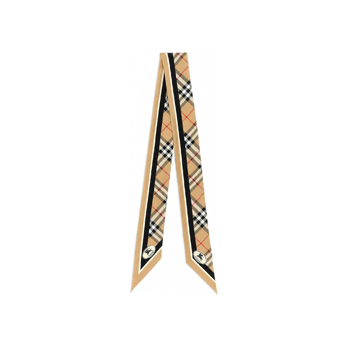 BURBERRY Check Stamp Silk Scarf for Women