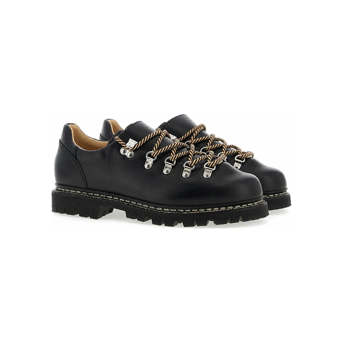 PARABOOT Clusaz Black Leather Oxford Shoes 218912 LIS NOIR