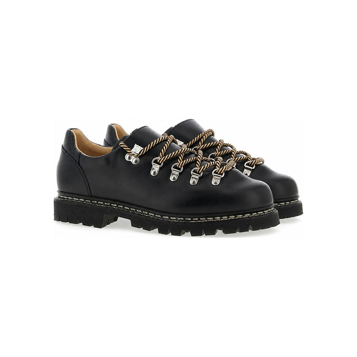 PARABOOT Clusaz Black Leather Oxford Shoes 218912 LIS NOIR