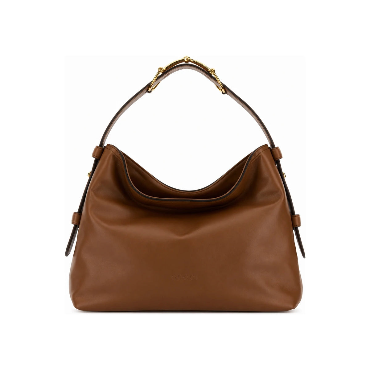 GUCCI Brown Leather Shoulder Bag