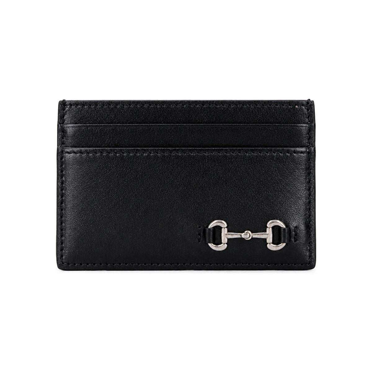 GUCCI Horsebit Black Leather Card Holder for Men 846952 AAFP1 1000