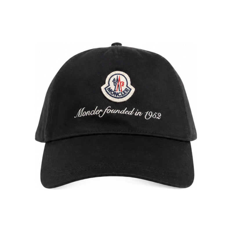 Moncler Black Cotton Baseball Cap