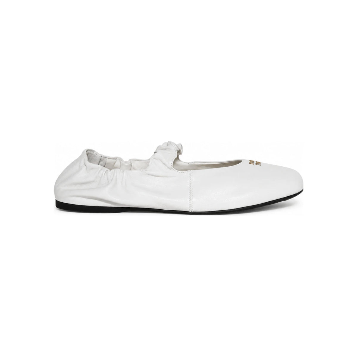 Miu Miu Rouches Suede Ballerina Flats Black