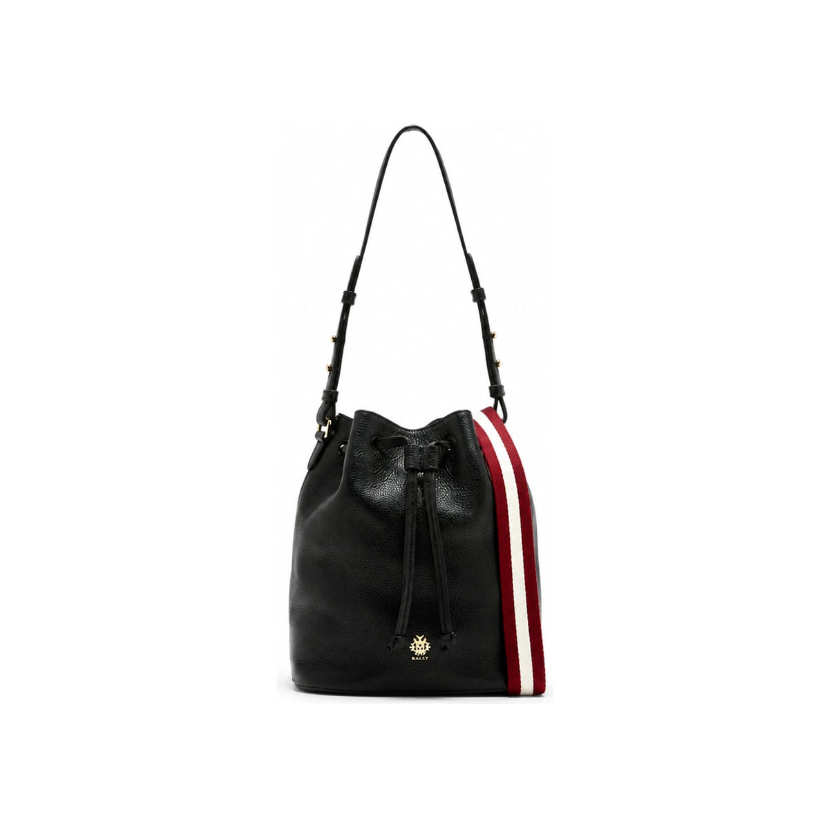BALLY Hera Bucket Shoulder Bag Black Leather
