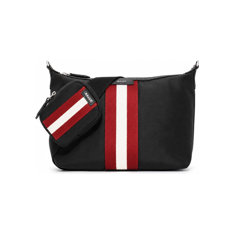 BALLY Black Leather Shoulder Crossbody Bag for Men MAC06A NY286 U901P