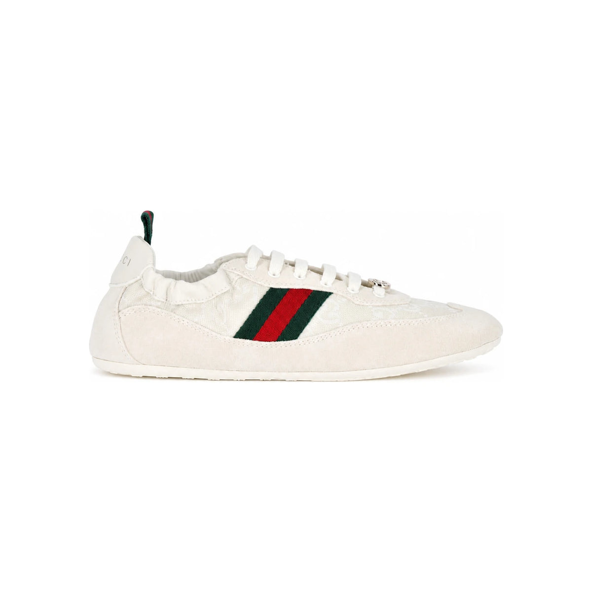 GUCCI White Leather Low-Top Sneakers