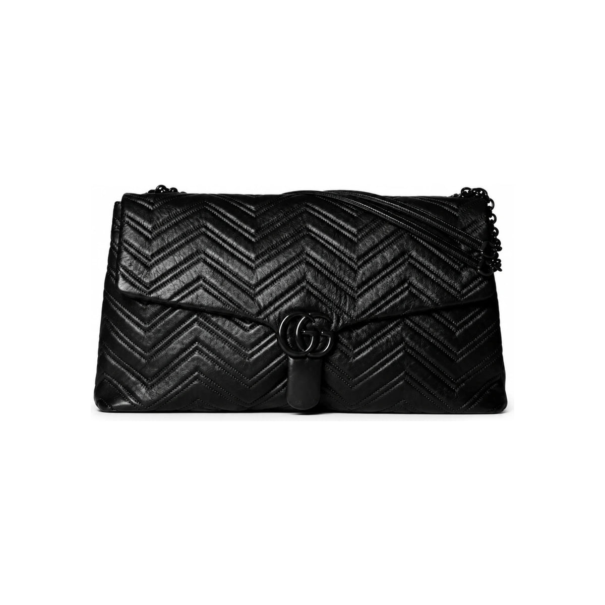 GUCCI Black Leather Shoulder Bag