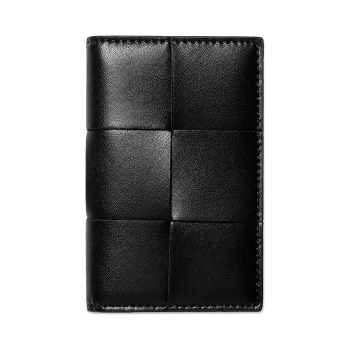 Bottega Veneta Black Leather Bi-Fold Wallet