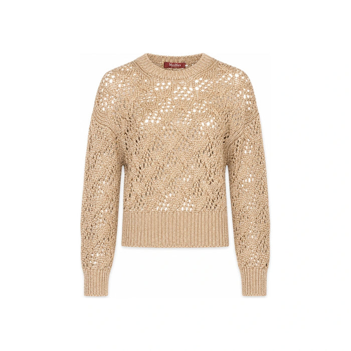 Max Mara PILADE Cropped Round Neck Knit Sweater 2526366141 001