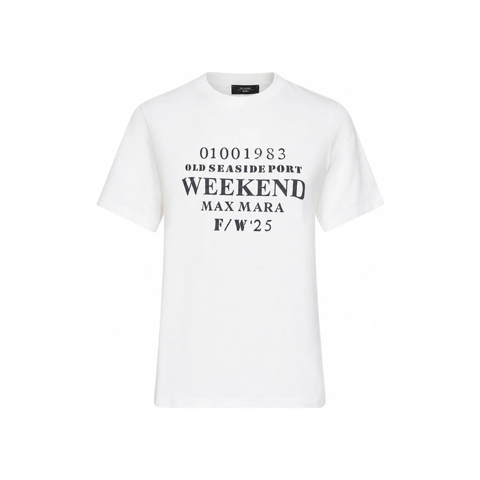 Max Mara White GUGLIA Print Short-Sleeve T-Shirt