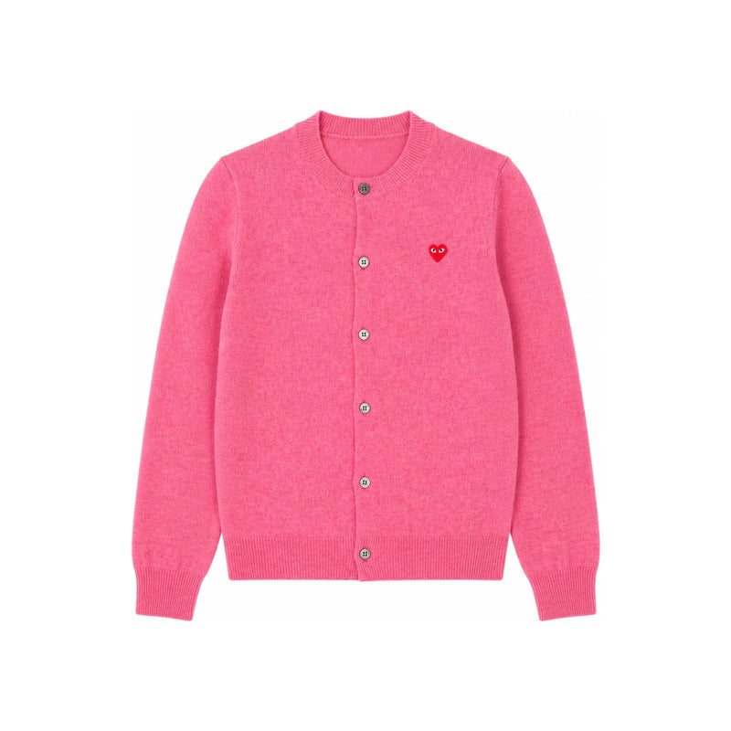 Comme des Garcons Mini Red Heart Patch Women’s Cardigan AZ N079 051 4