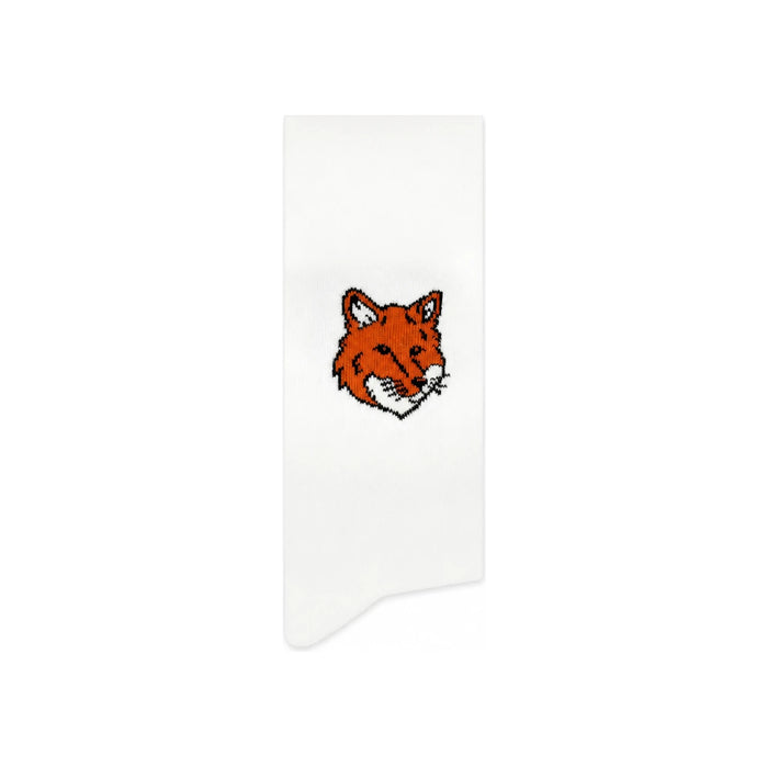 Maison Kitsune Unisex Cotton Socks White PM06400 KT0010 P100