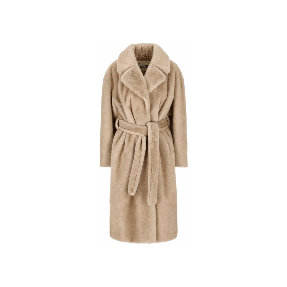 Herno Soft Alternative Faux Fur Coat Beige CA000582D 12739 1985