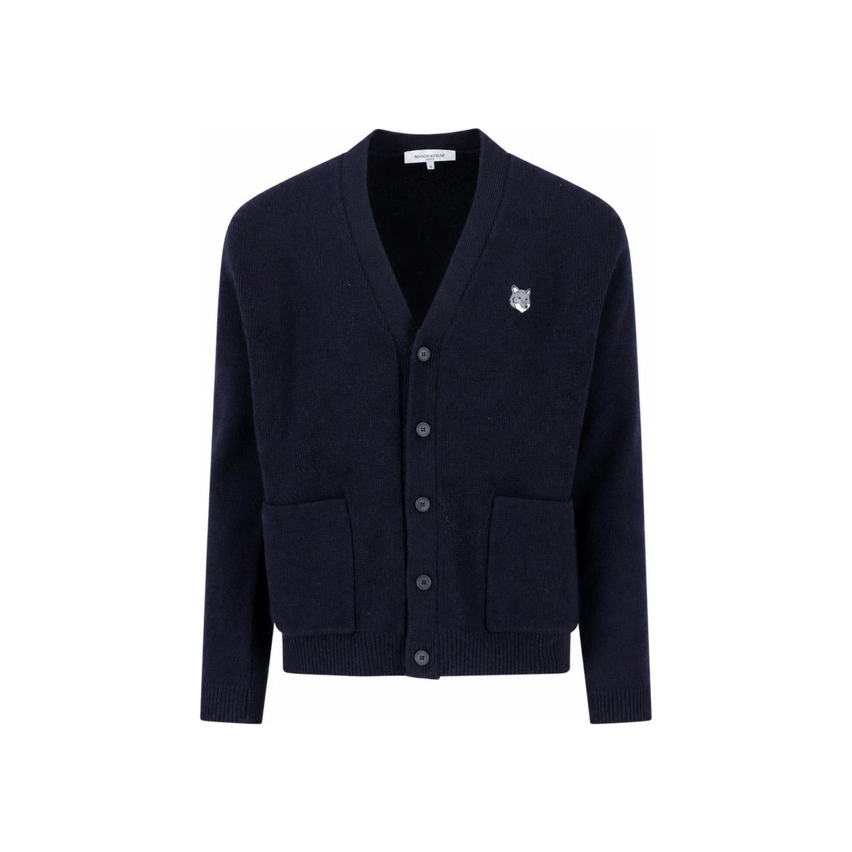 Maison Kitsune Fox Head Milano Lambswool Men’s Cardigan