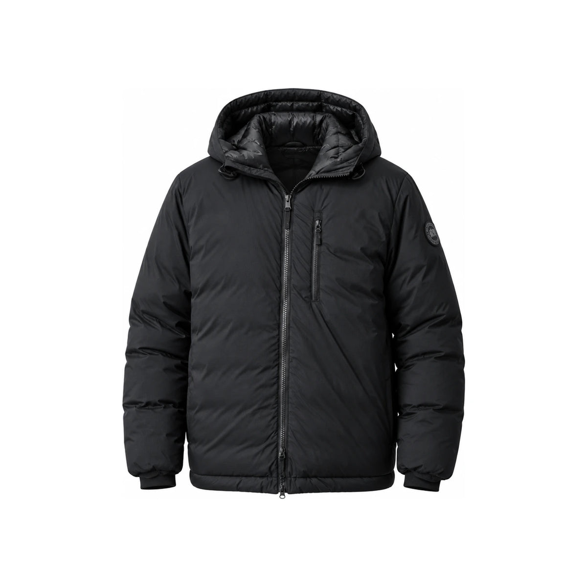 Canada Goose Lodge Hoodie Black Down Jacket for Women 5078 MB 9061