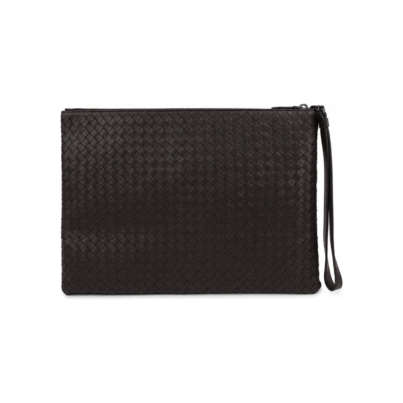 Bottega Veneta Intrecciato Leather Clutch Bag Black Men’s 442242 V3UN0 2114